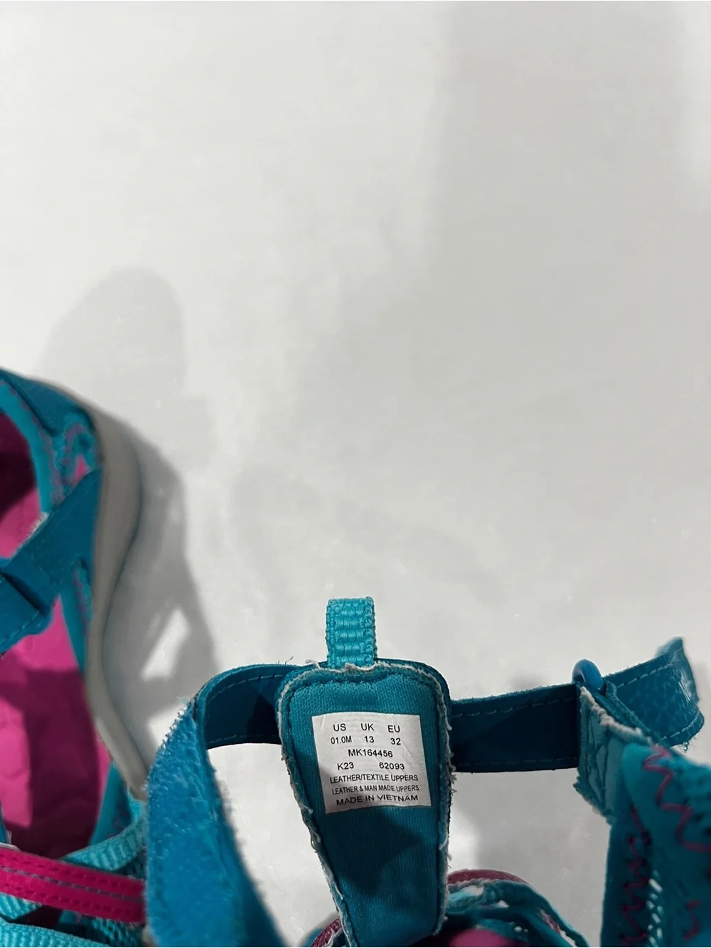 Merrell Dragonfly Sandal Size 1 US Kids Little Kids Turquoise Blue Pink Gray